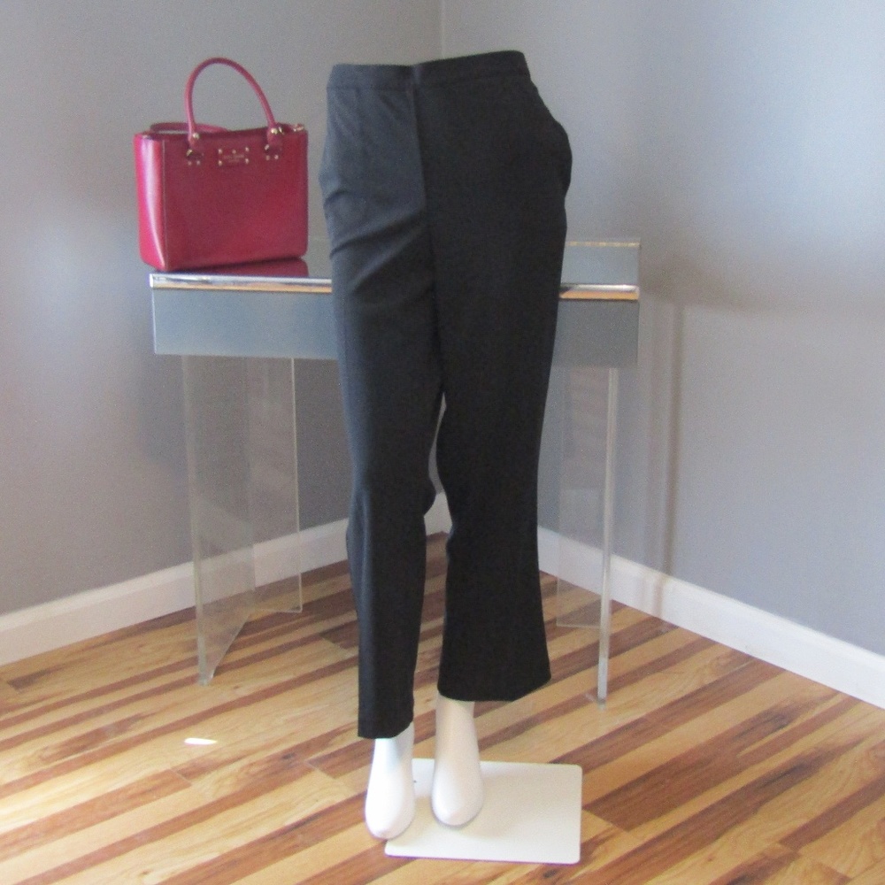 NEW Alfred Dunner Black Elastic Back Pants Size 10